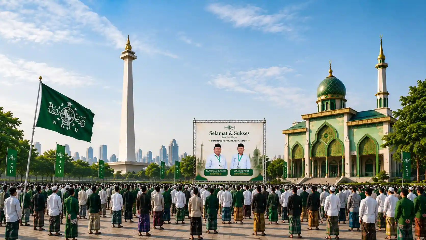 Kebersamaan pengurus dan warga PCNU Pengurus Cabang Kabupaten Solok Selatan